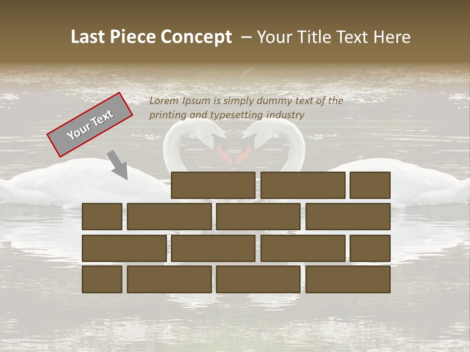 Swans Love PowerPoint Template