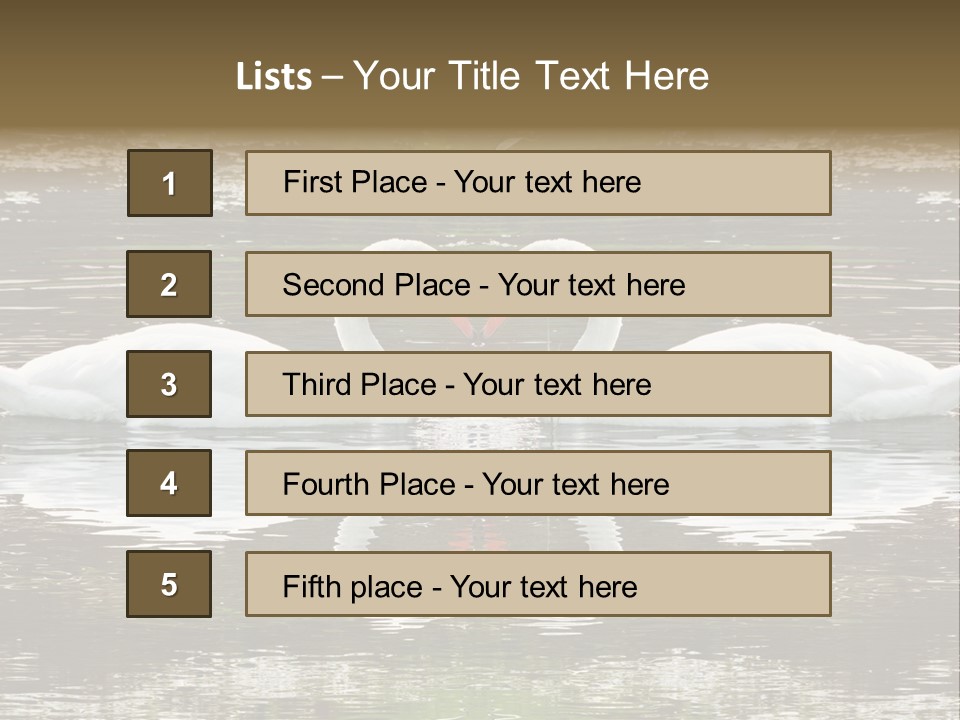 Swans Love PowerPoint Template