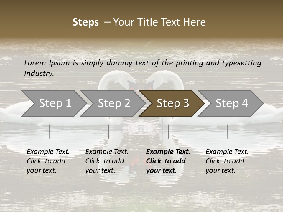 Swans Love PowerPoint Template