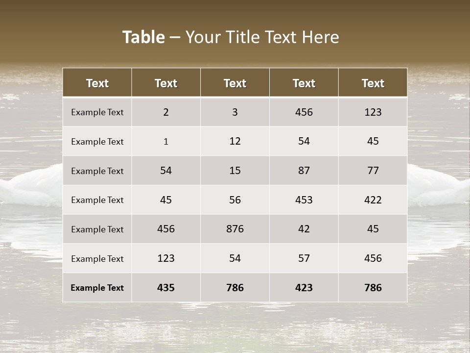 Swans Love PowerPoint Template