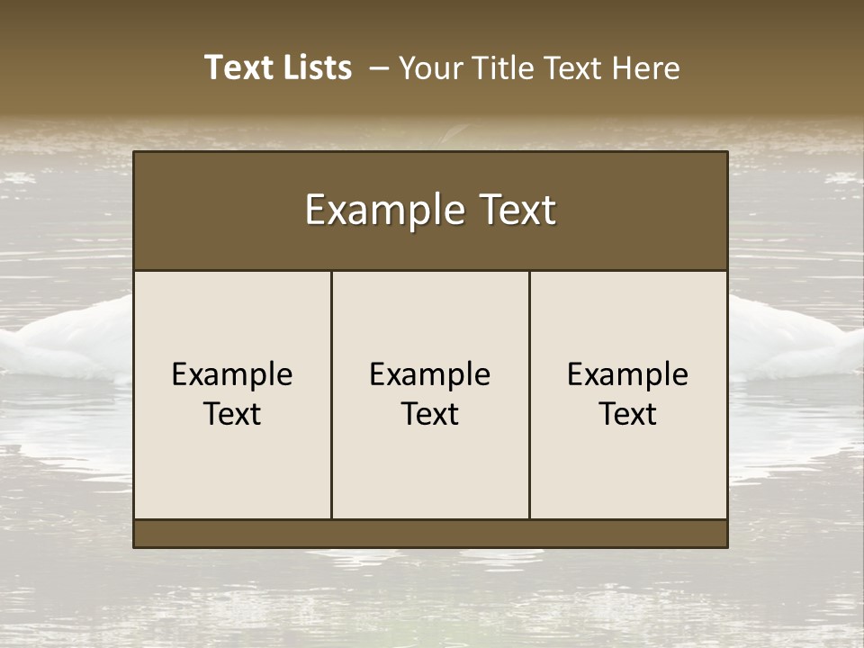 Swans Love PowerPoint Template