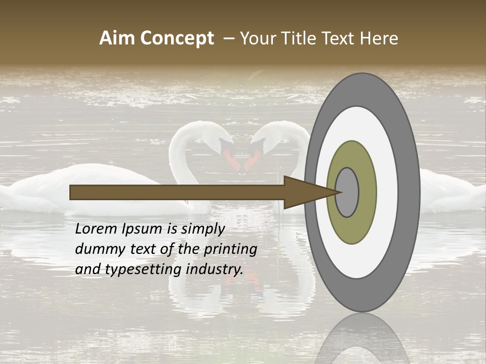 Swans Love PowerPoint Template