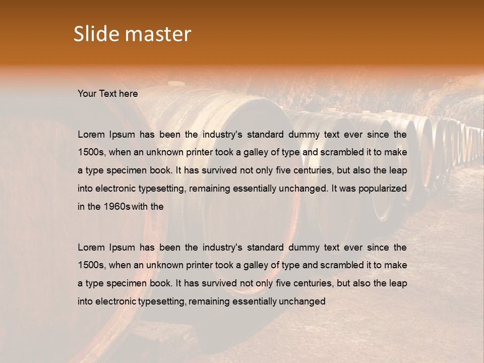 Drink Oak Cellar PowerPoint Template