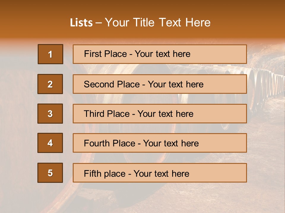 Drink Oak Cellar PowerPoint Template