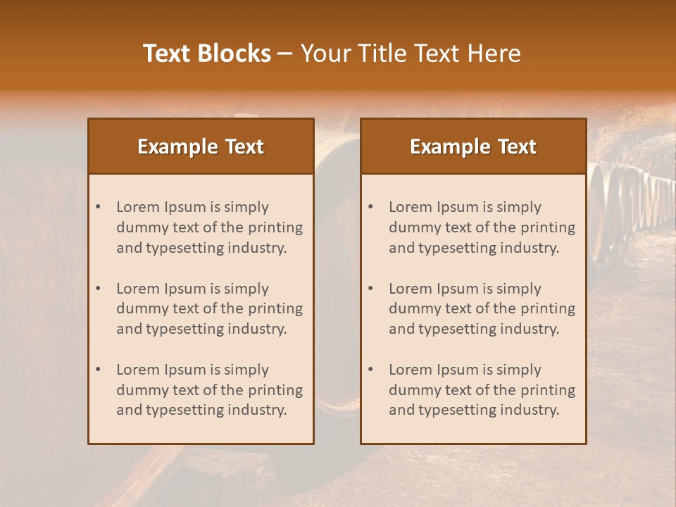 Drink Oak Cellar PowerPoint Template
