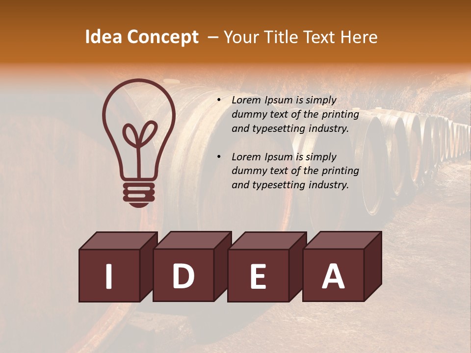 Drink Oak Cellar PowerPoint Template