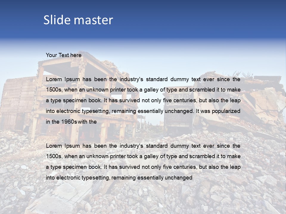 Buildings After An Earthquake PowerPoint Template