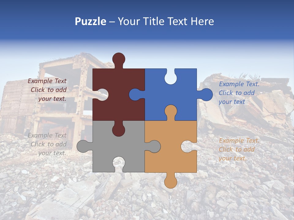 Buildings After An Earthquake PowerPoint Template