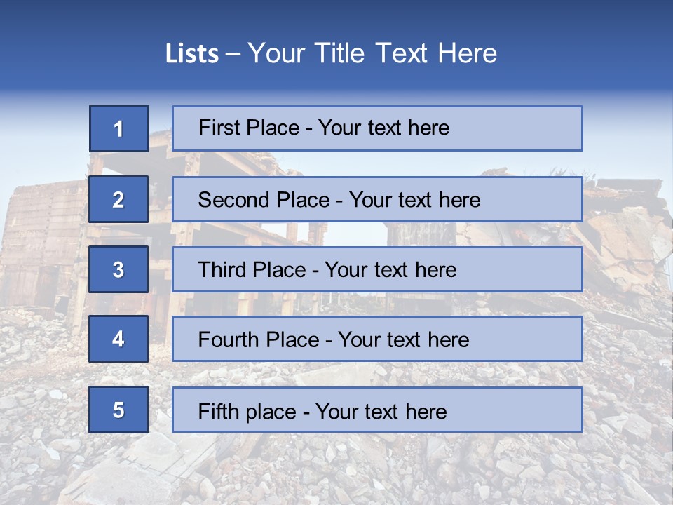 Buildings After An Earthquake PowerPoint Template