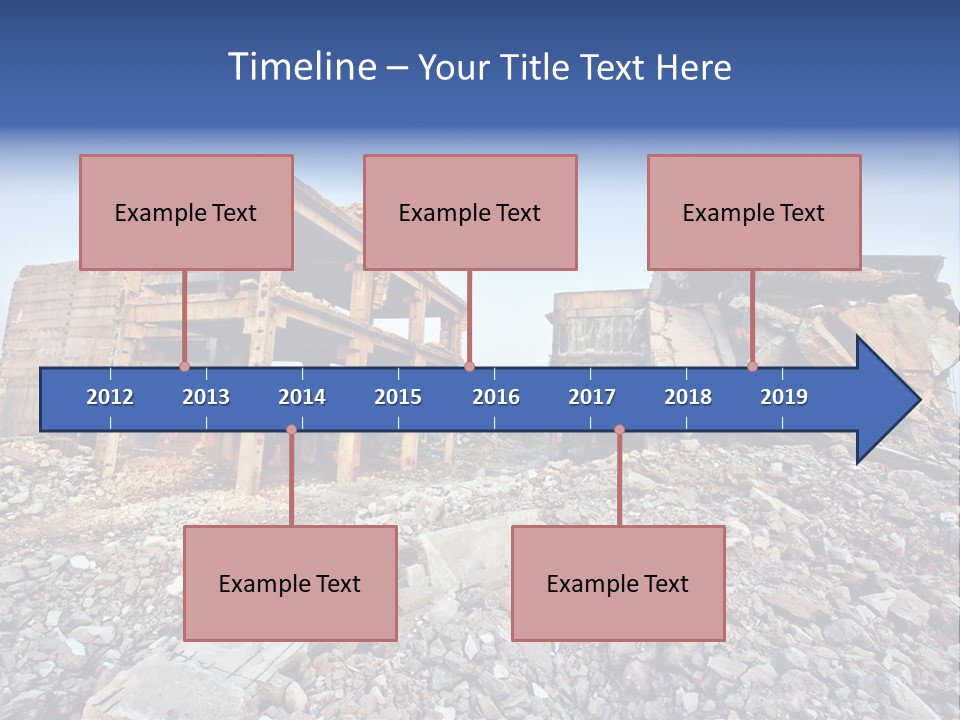 Buildings After An Earthquake PowerPoint Template