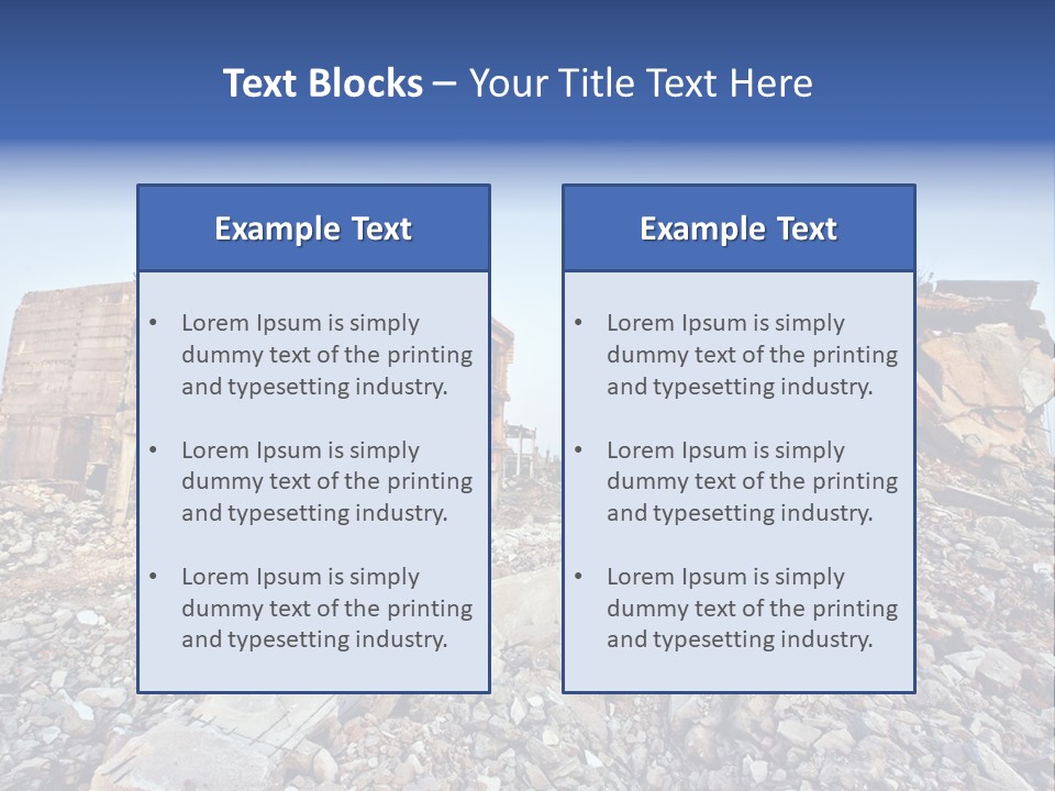 Buildings After An Earthquake PowerPoint Template