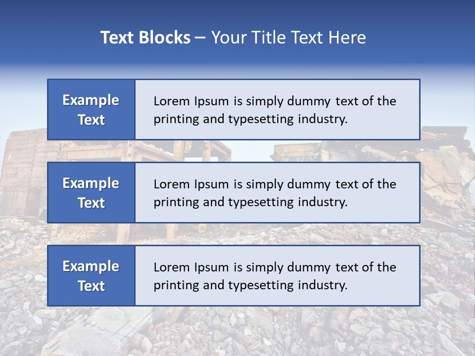 Buildings After An Earthquake PowerPoint Template