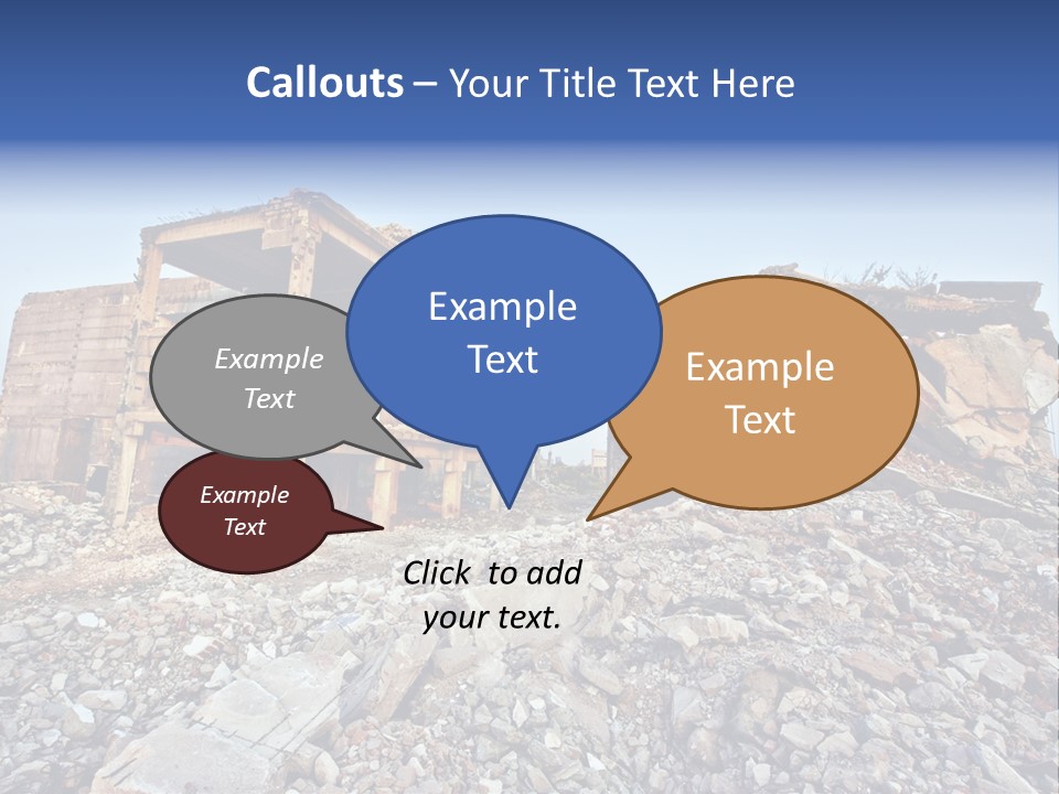 Buildings After An Earthquake PowerPoint Template