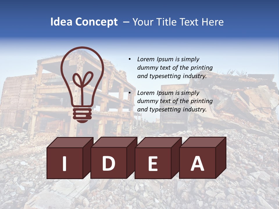 Buildings After An Earthquake PowerPoint Template