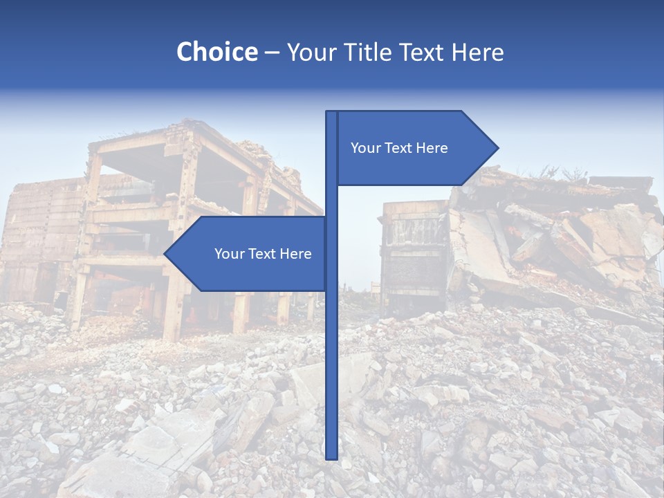 Buildings After An Earthquake PowerPoint Template