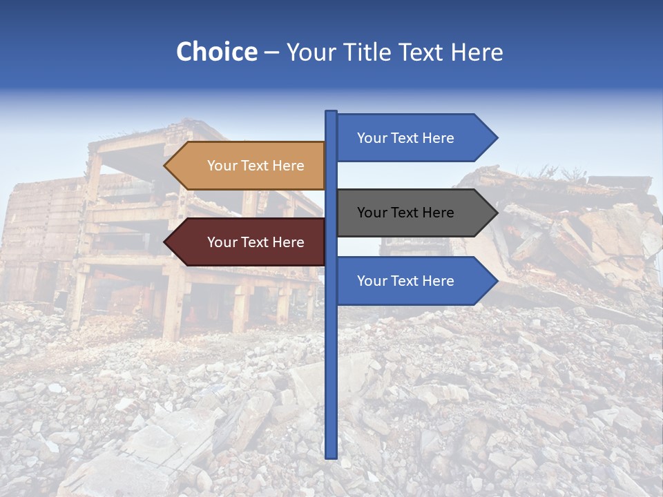 Buildings After An Earthquake PowerPoint Template