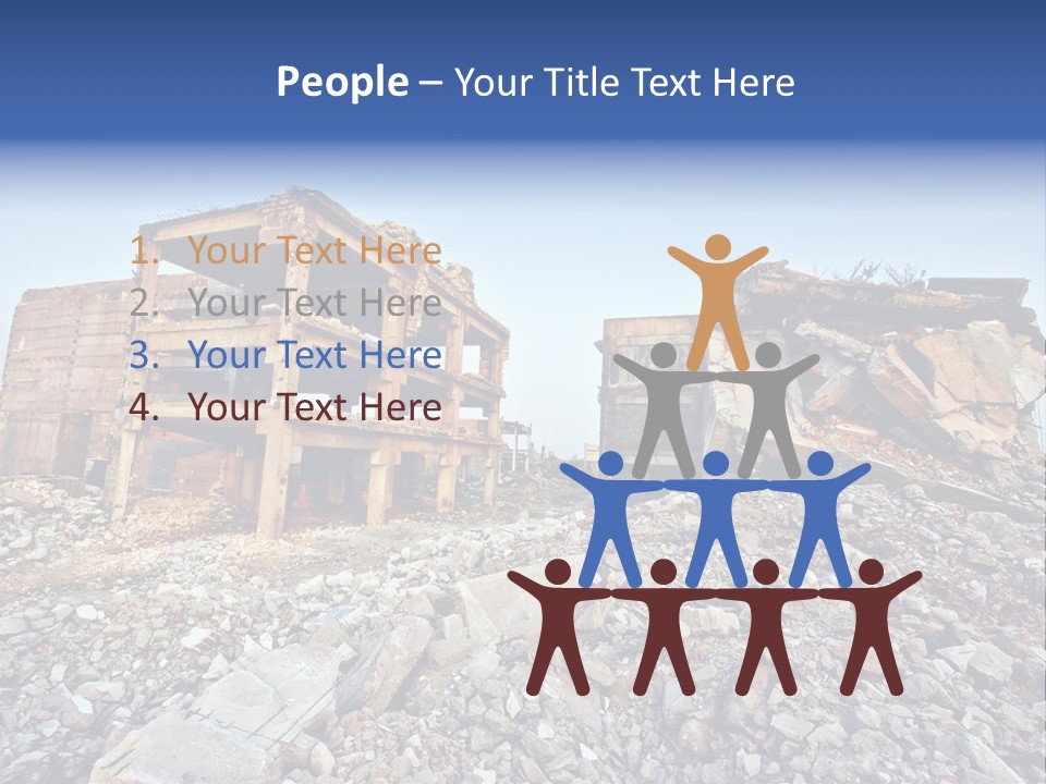 Buildings After An Earthquake PowerPoint Template