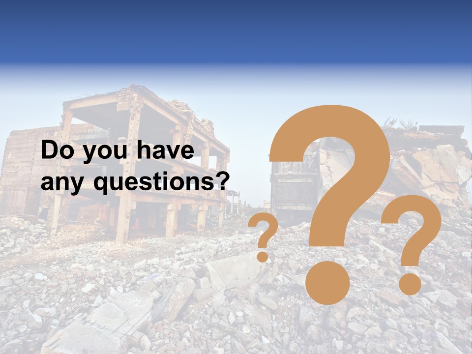 Buildings After An Earthquake PowerPoint Template