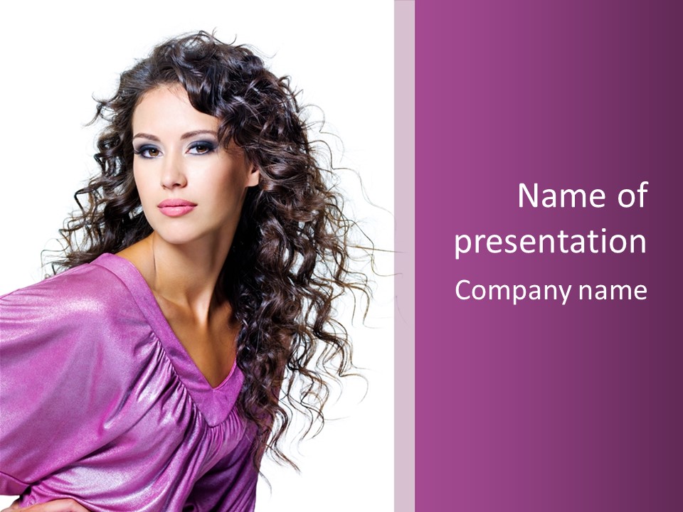 Woman Hair PowerPoint Template