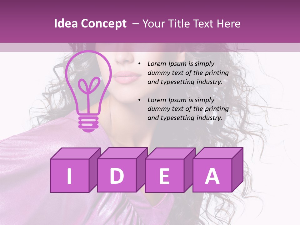 Woman Hair PowerPoint Template