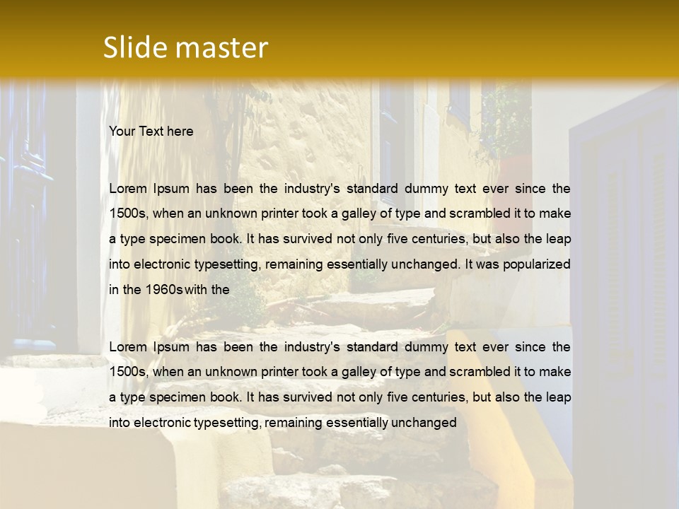 Pretty Greek Islands PowerPoint Template