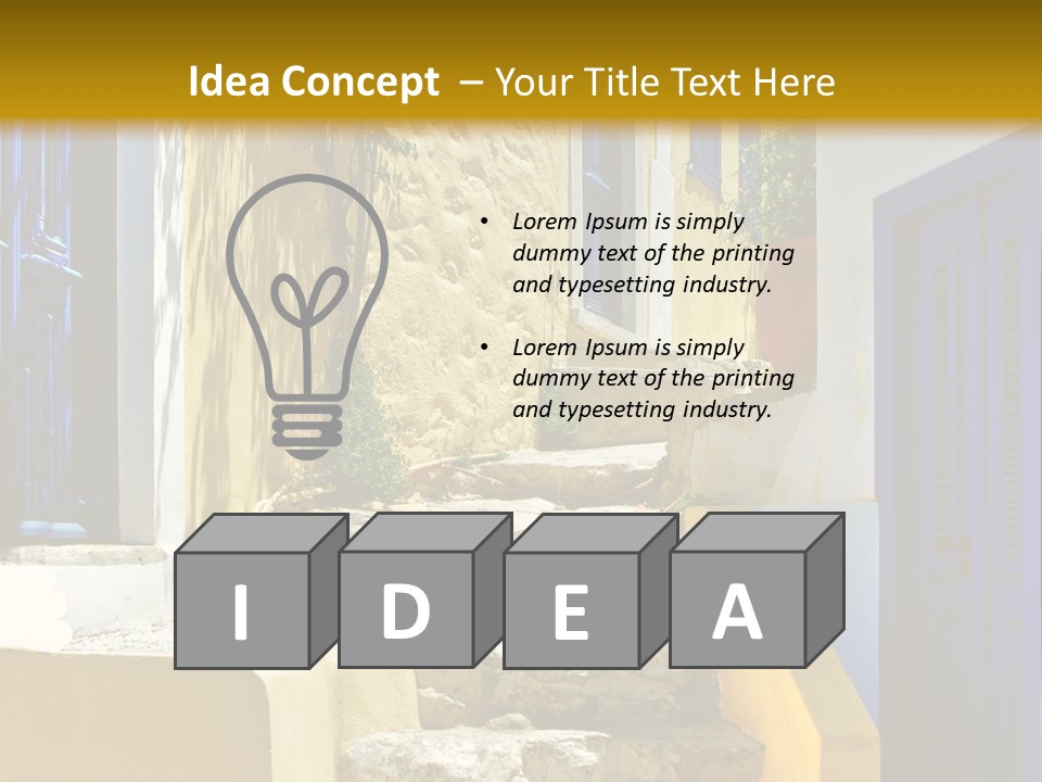 Pretty Greek Islands PowerPoint Template