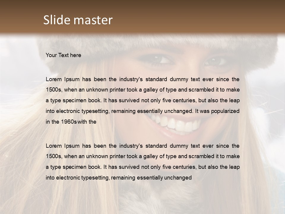 Women Wearing A Hat PowerPoint Template