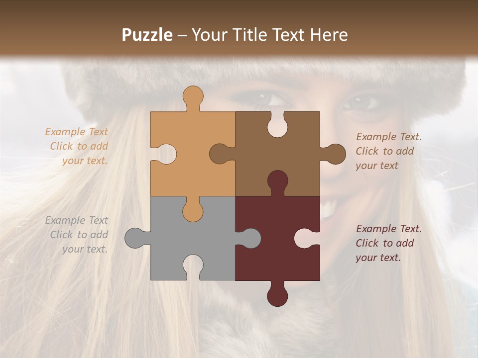 Women Wearing A Hat PowerPoint Template