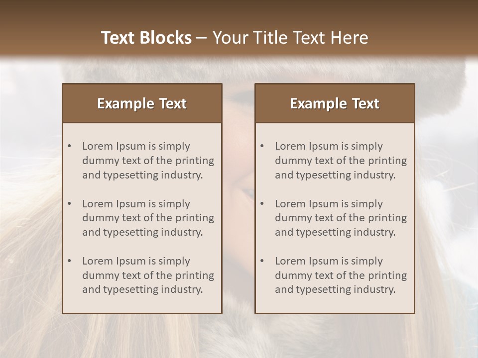 Women Wearing A Hat PowerPoint Template