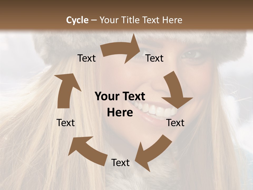 Women Wearing A Hat PowerPoint Template