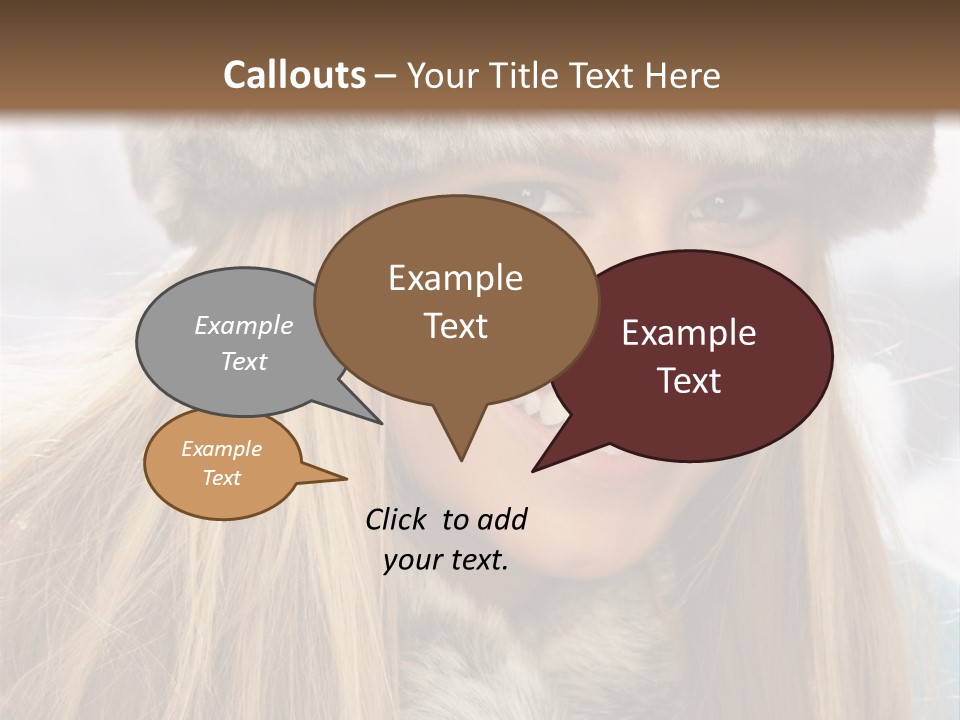 Women Wearing A Hat PowerPoint Template