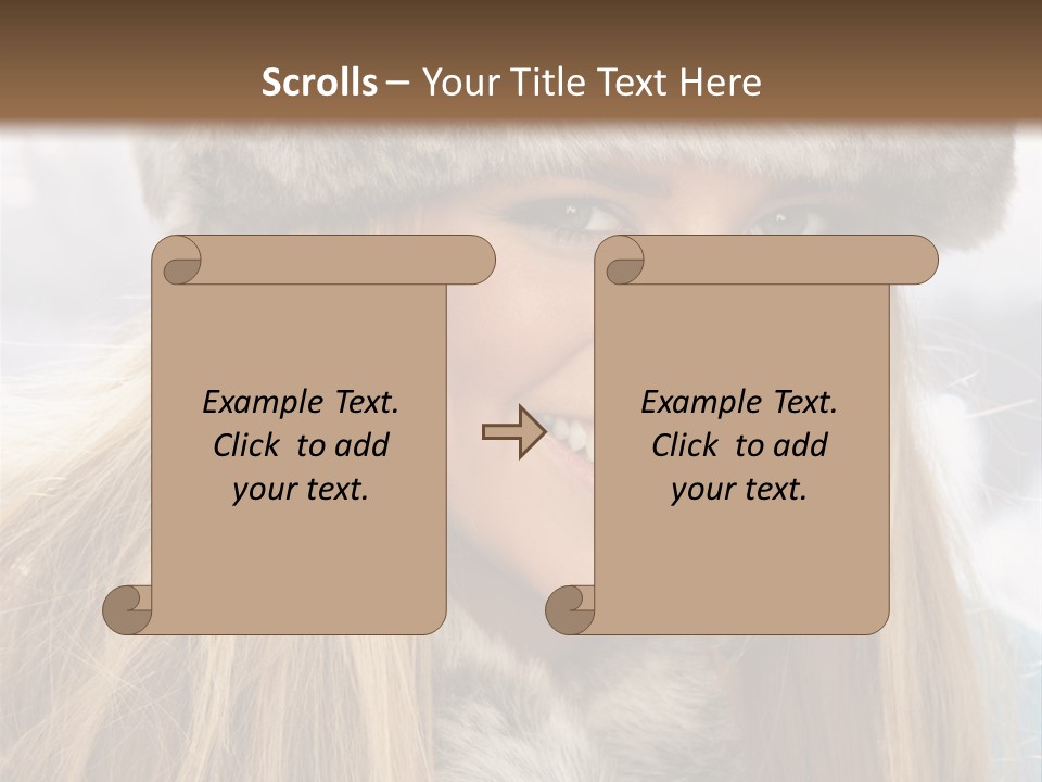 Women Wearing A Hat PowerPoint Template