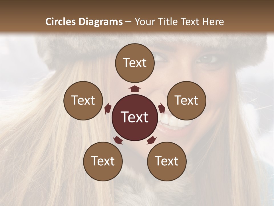 Women Wearing A Hat PowerPoint Template