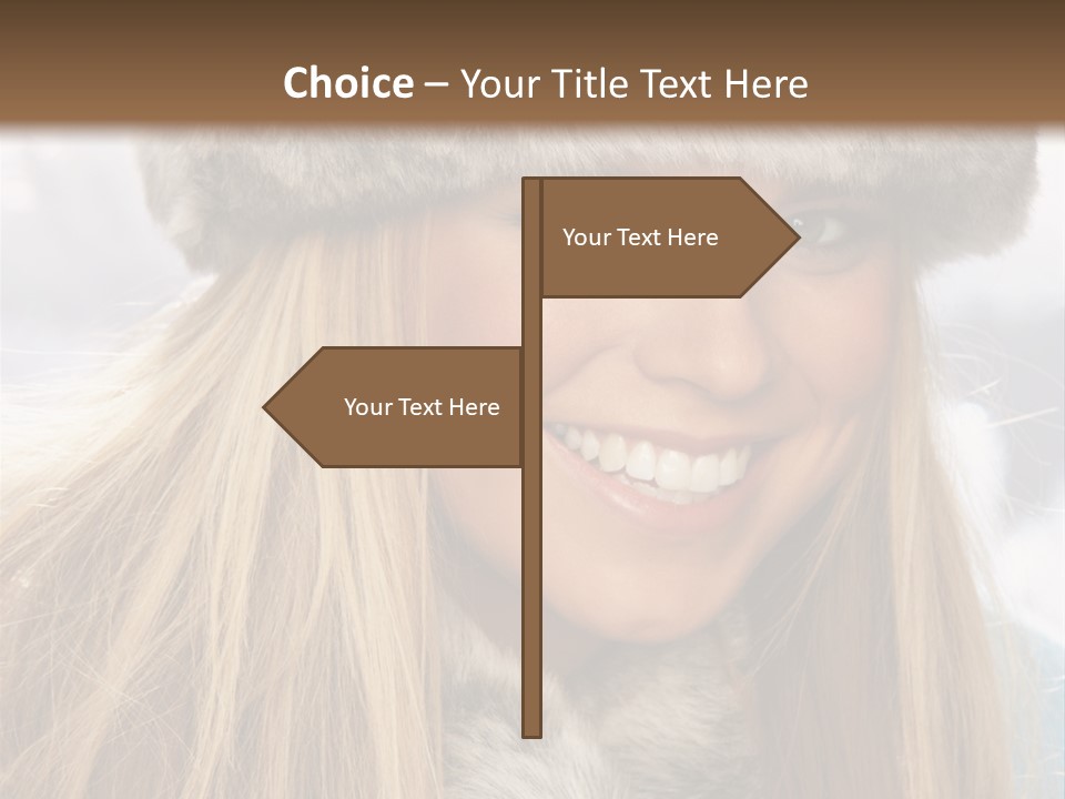 Women Wearing A Hat PowerPoint Template
