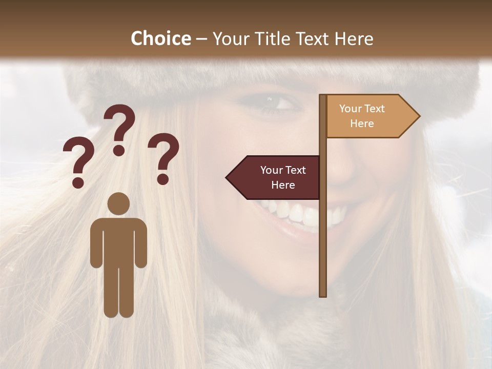 Women Wearing A Hat PowerPoint Template