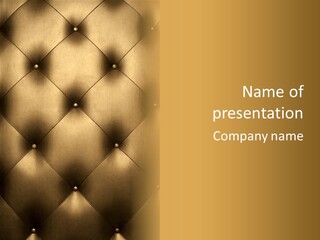 Golden Leather PowerPoint Template