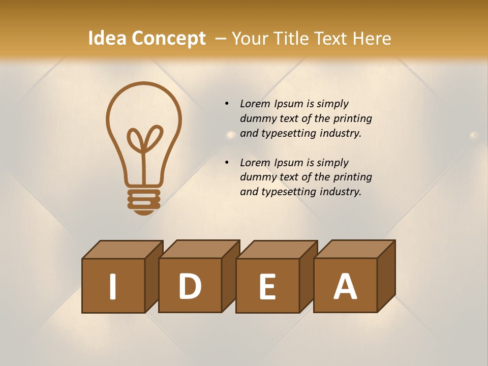 Golden Leather PowerPoint Template