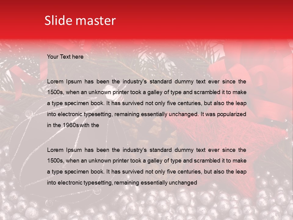 Christmas Decorations Star PowerPoint Template