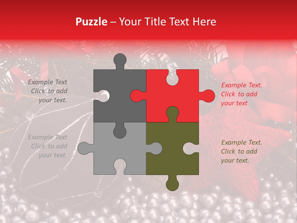 Christmas Decorations Star PowerPoint Template