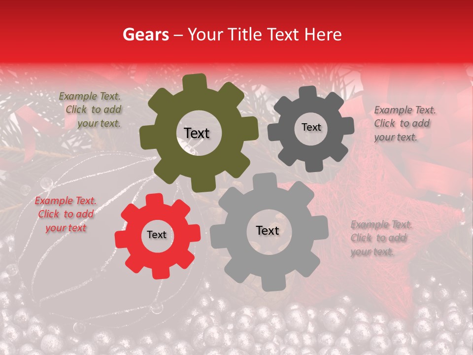 Christmas Decorations Star PowerPoint Template