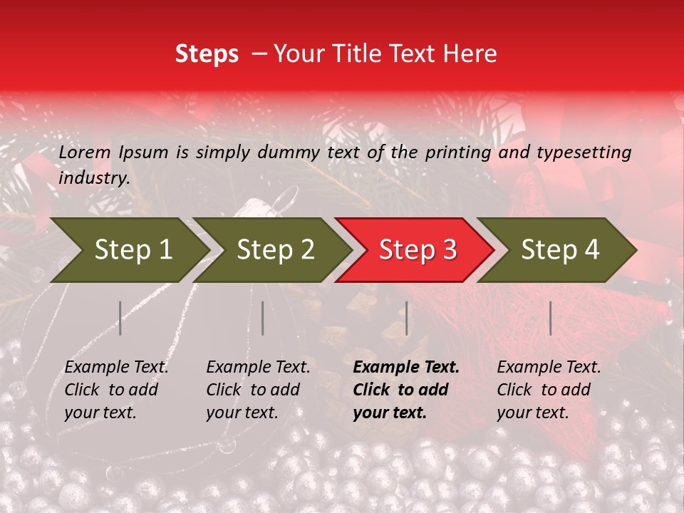 Christmas Decorations Star PowerPoint Template