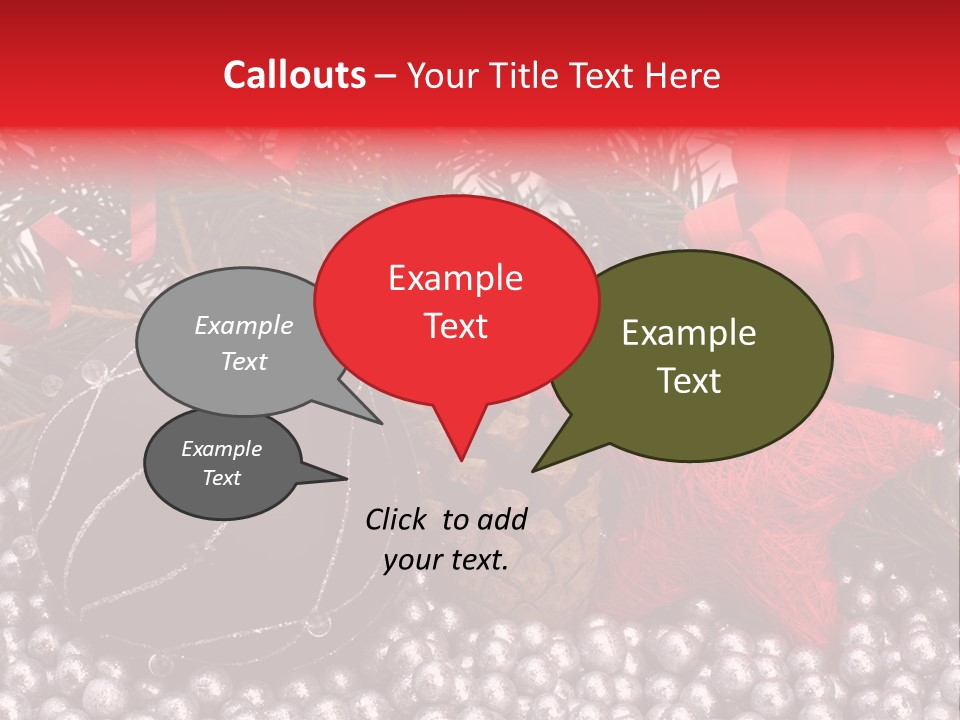 Christmas Decorations Star PowerPoint Template