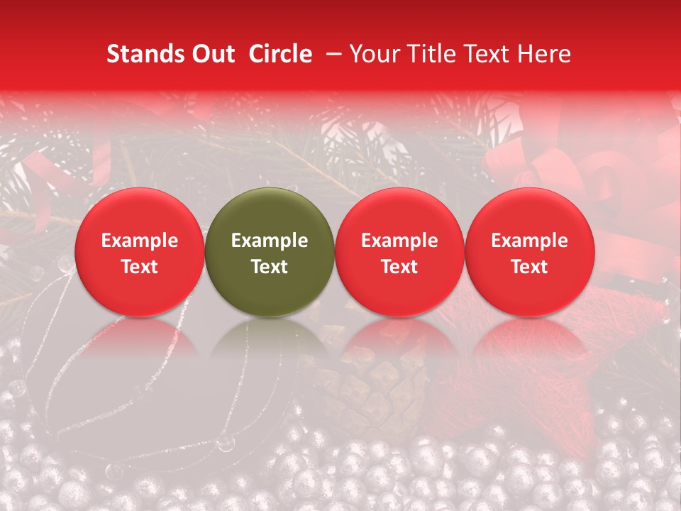 Christmas Decorations Star PowerPoint Template