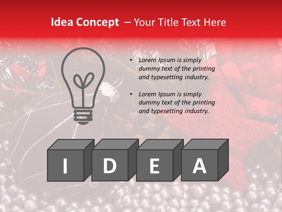 Christmas Decorations Star PowerPoint Template