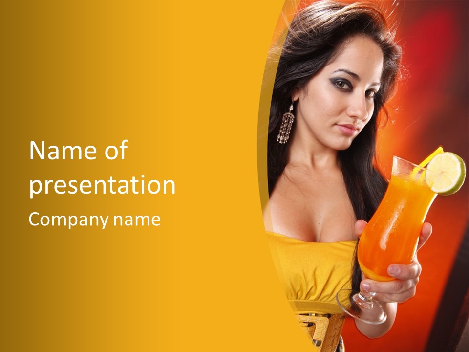 Mango Daiquiri PowerPoint Template