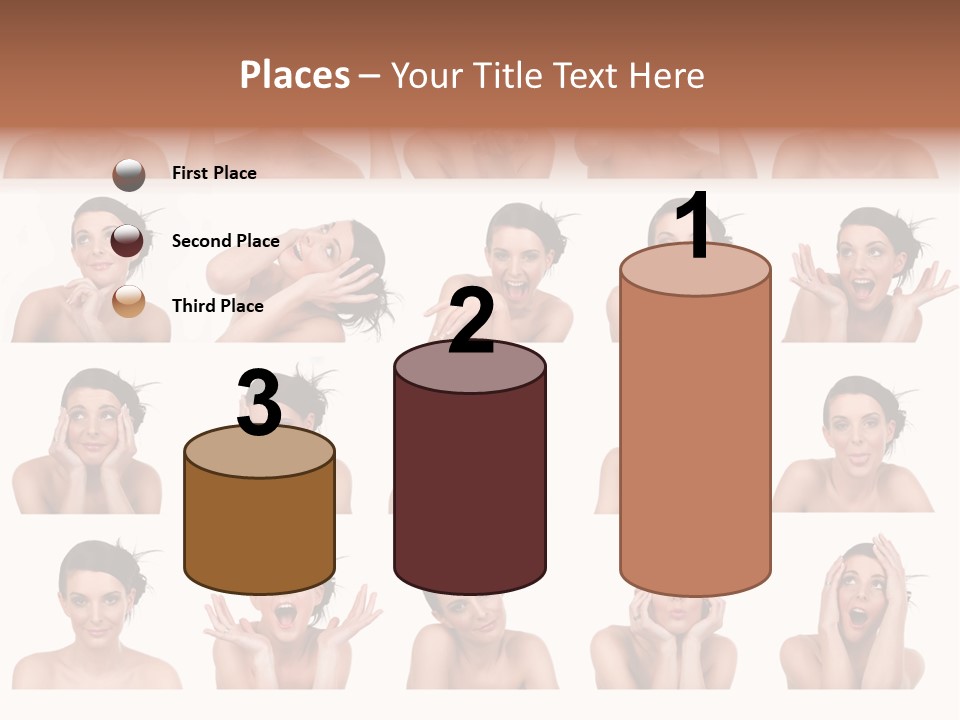 Expressions Female PowerPoint Template