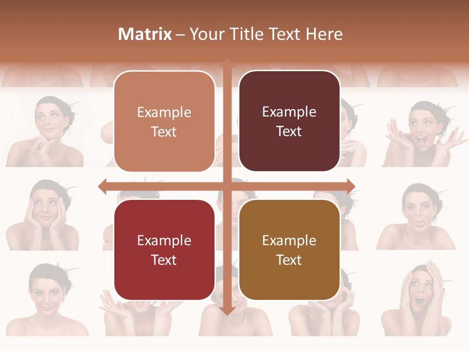 Expressions Female PowerPoint Template