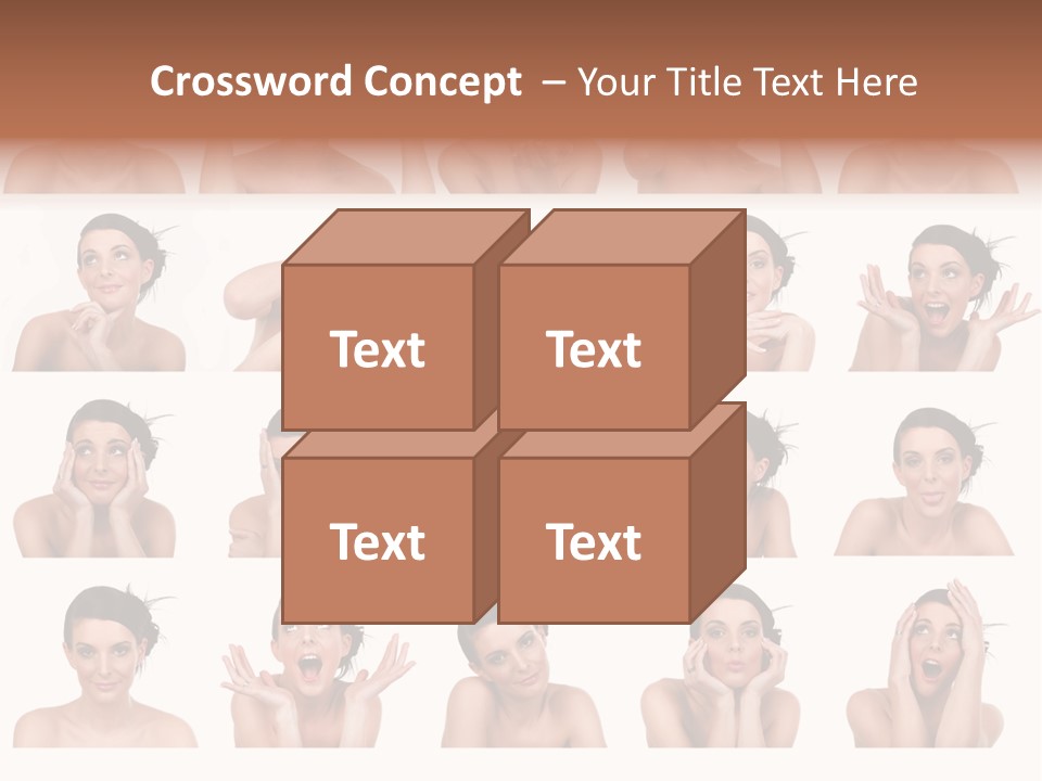 Expressions Female PowerPoint Template