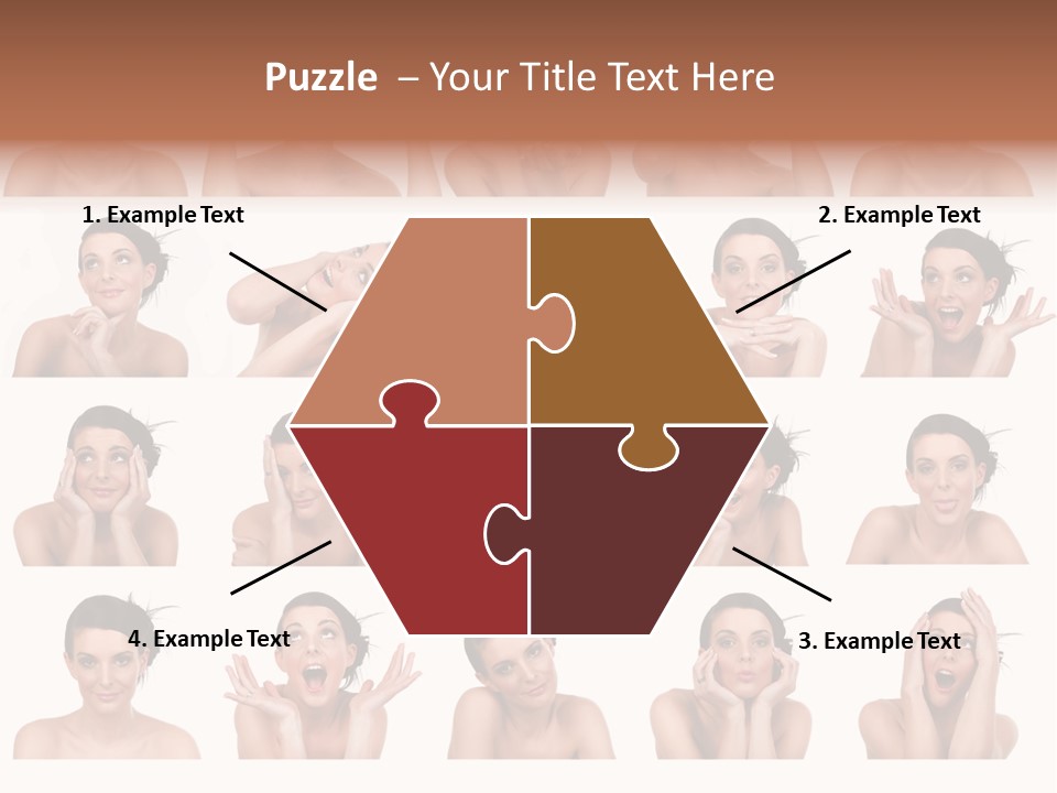 Expressions Female PowerPoint Template