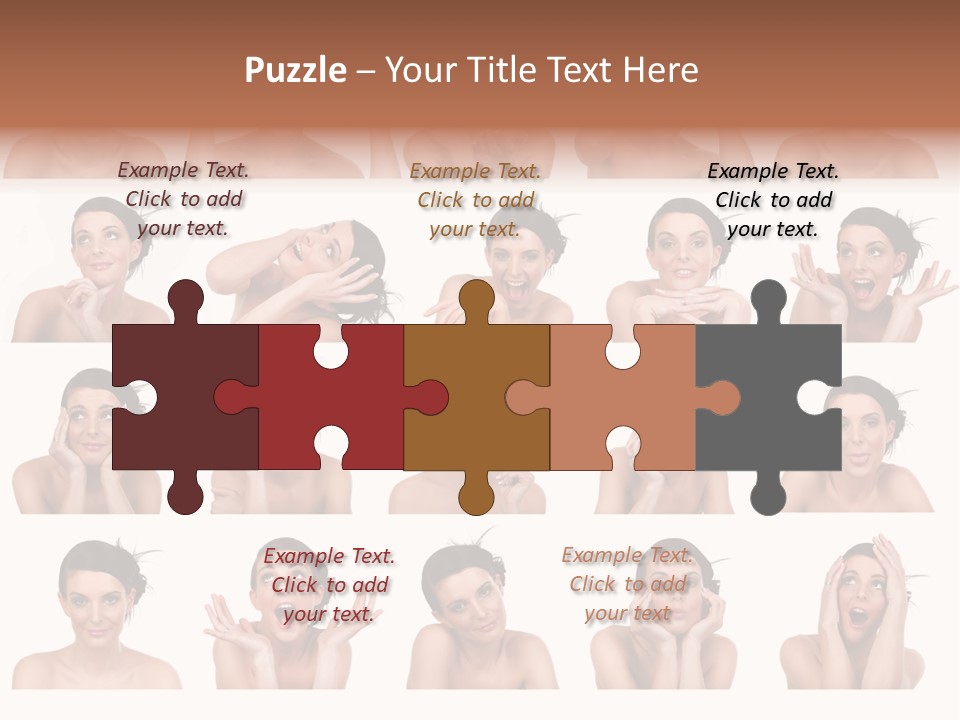 Expressions Female PowerPoint Template